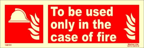 Chain Incendio Bit Sticker Señal IMO USAR SOLO EN CASO DE INCENDIO (10x30cm) vinilo ...