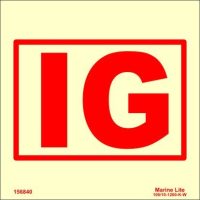 INERT GAS INSTALLATION (15x15cm) Phot.Vin. IMO sign 156840/6073 ...